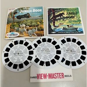 Sawyer’s Viewmaster Disney’s Junglebook B-363 three reel set with booklet.